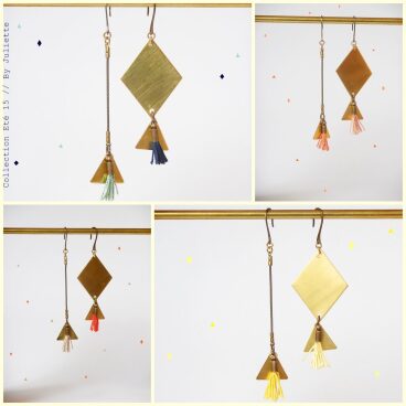 Collection PENELOPE▲ Boucles d'oreilles asymétriques